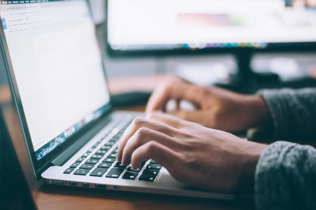image of someone using a keyboard