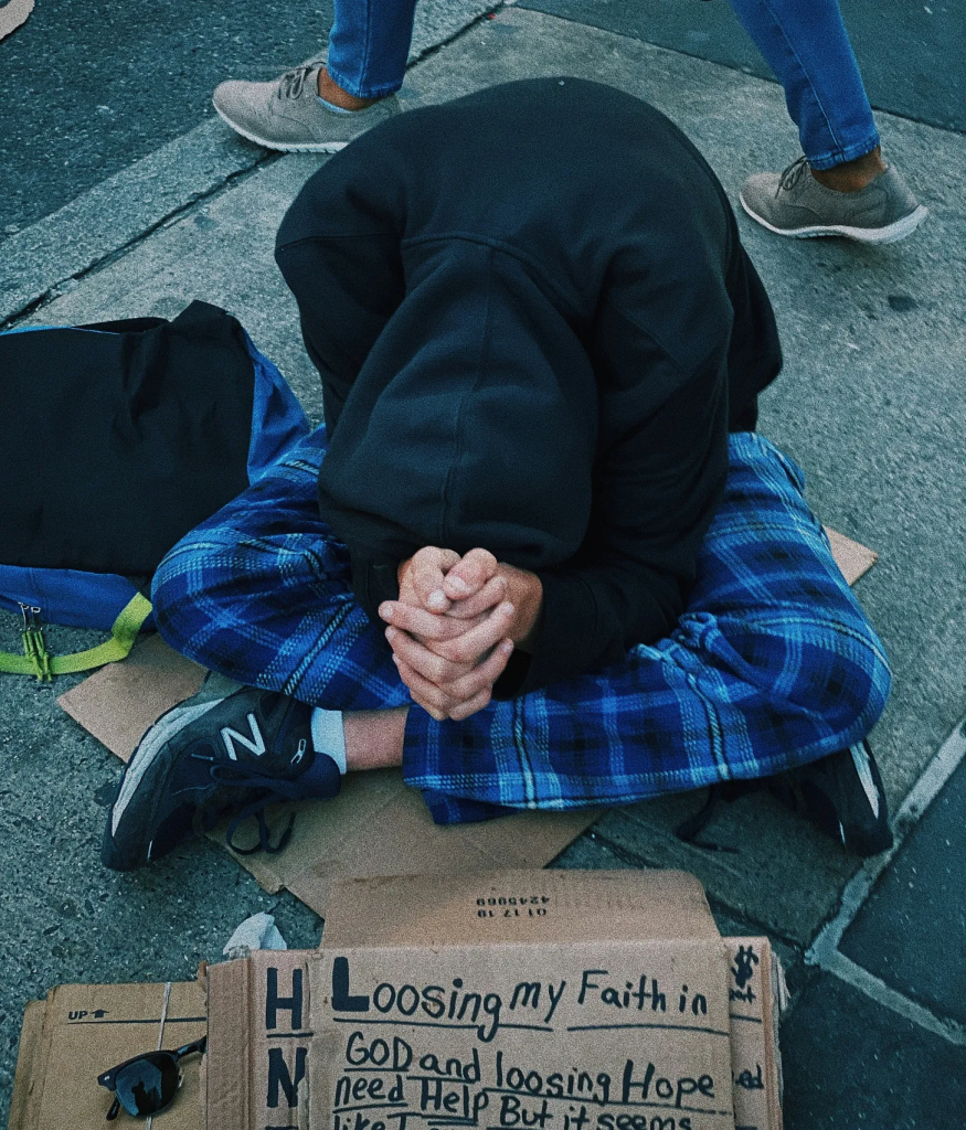 image of a man praying