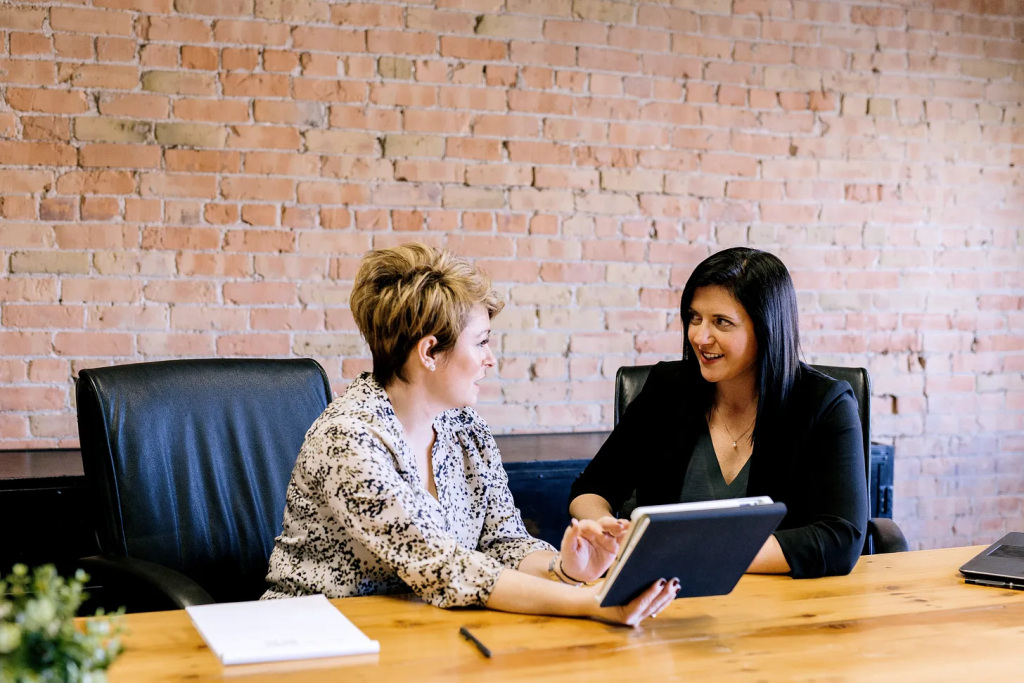 image of women meeting