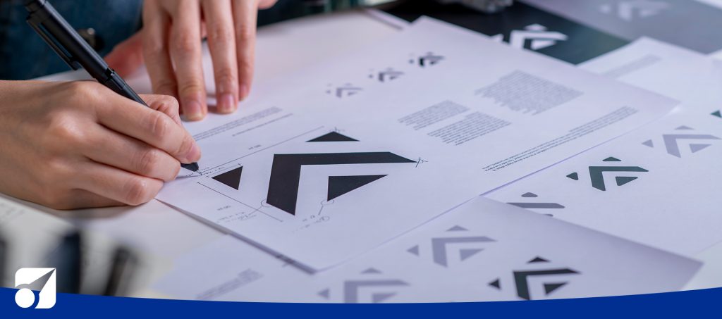 woman working on branding