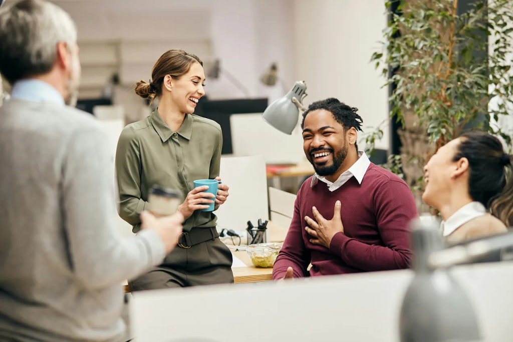 image of a staff meeting