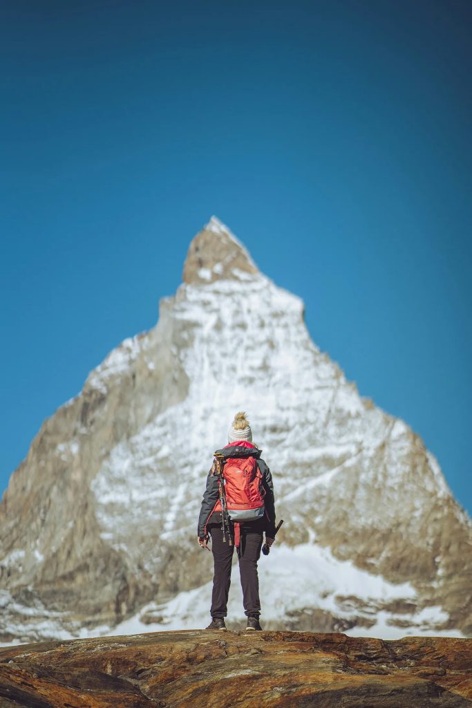 image of a mountain climber