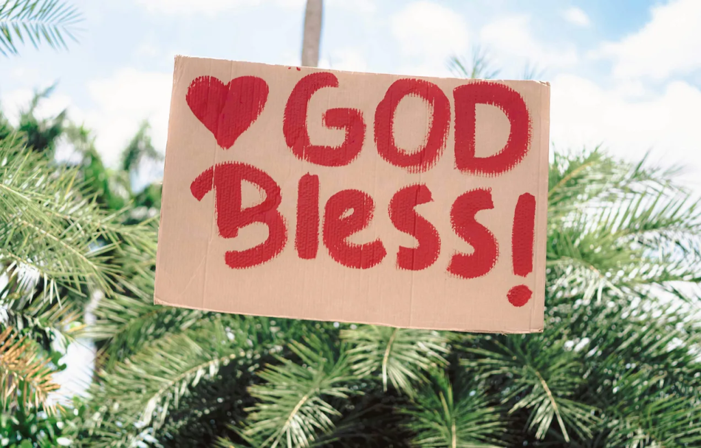 god bless sign